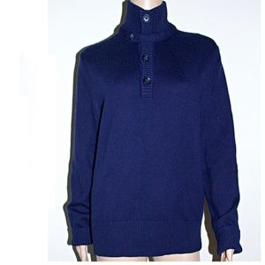 ROCK & REPUBLIC NAVY BLUE  MERINO WOOL SWEATER